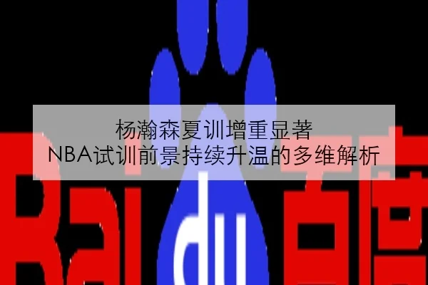 杨瀚森夏训增重显著 NBA试训前景持续升温的多维解析